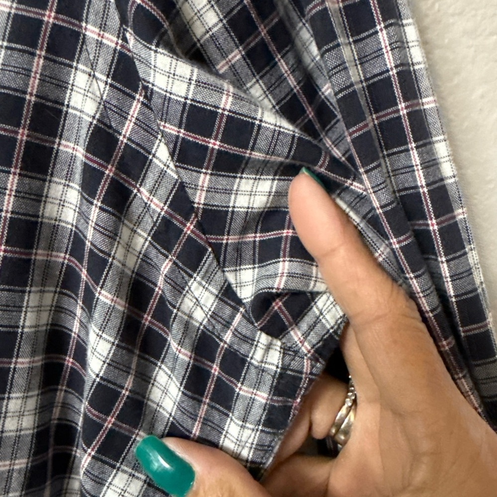 #765 Banana Republic Men’s Plaid Long Sleeve Button-Down Shirt Size XL - Picture 8 of 11